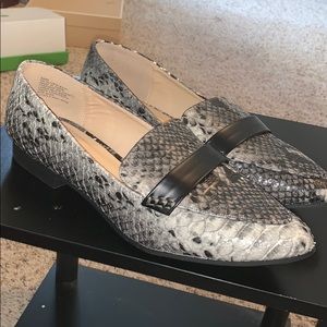 Comfortable snake skin loafers